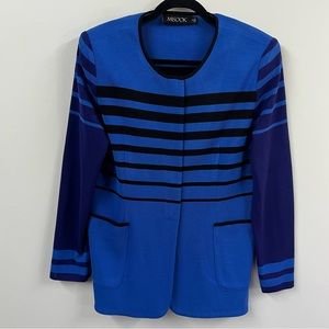Misook Striped Knit Cardigan Jacket